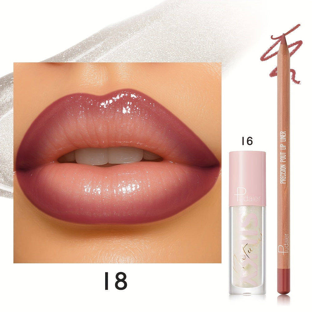 Lip Color and Liner Duo with Eight Recorded Shade Options from 14 Through 24 and Pink-Cap Tube