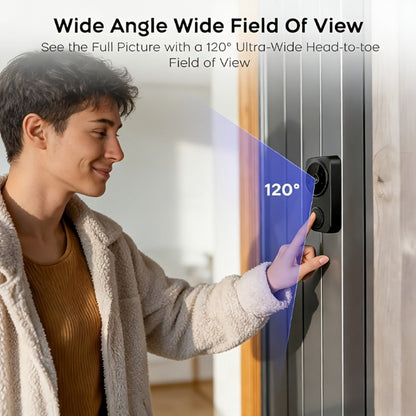 170° Wide Angle Video Doorbell Camera 1080P with 4.3" HD Monitor - No WiFi No App No Subscription, 850nm Night Vision, USB-C Rechargeable, 128GB SD Card Option, Two-Way Audio
