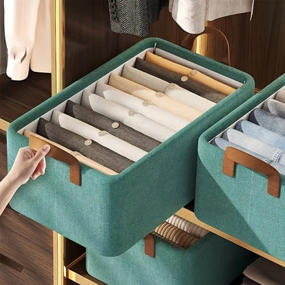Foldable Fabric Storage Bins with Clear Top Lids and Handles in Four- or Six-Piece Color Sets