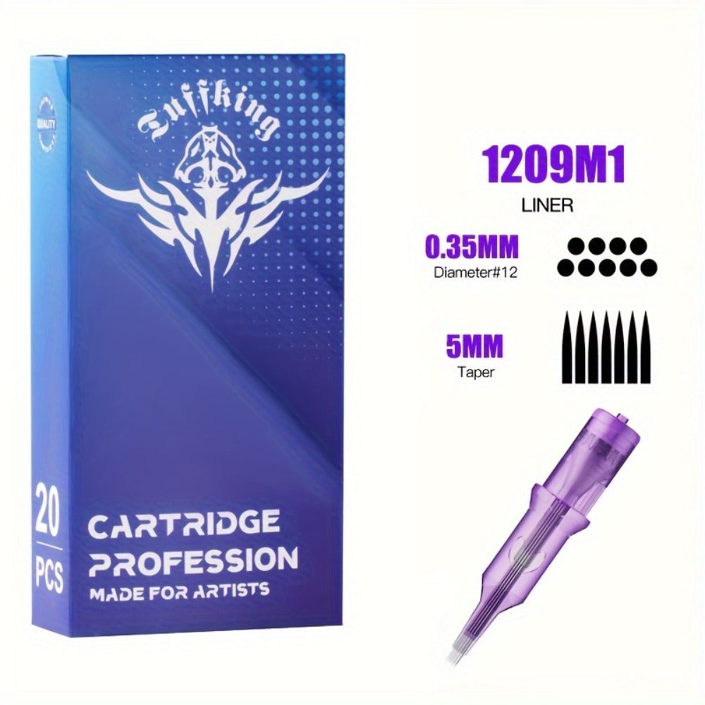 Disposable Tattoo Needles Mixed Size Sterilized RL RS M1 0.35mm – Safety Tattoo Needle Set for Tattoo Artists and Beginners, Body Art Supplies 30 40 100 Piece Bulk Pack
