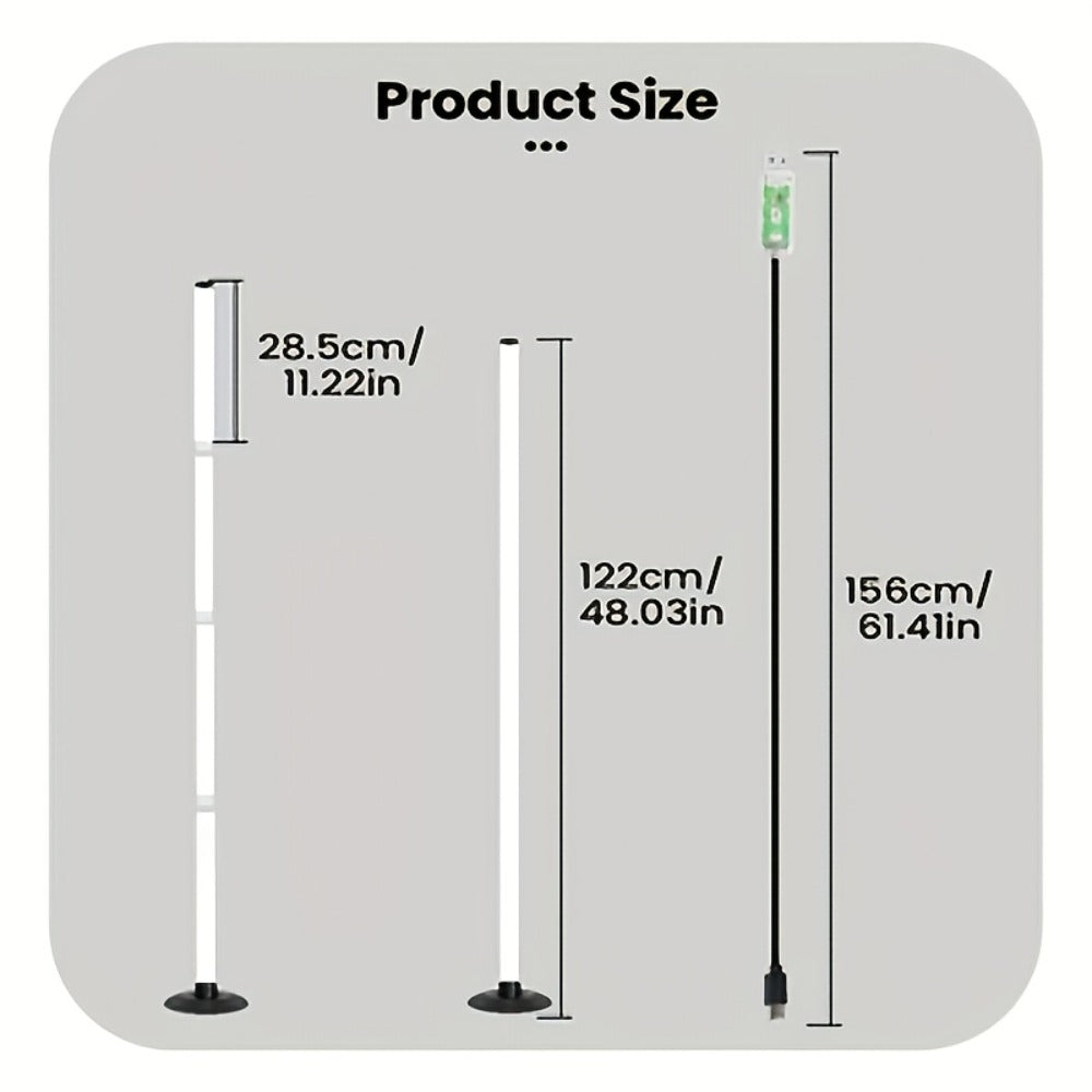 Smart LED Floor Lamp Modern Minimalist for an Everyday Personal Care Routine, with the Listed Configuration