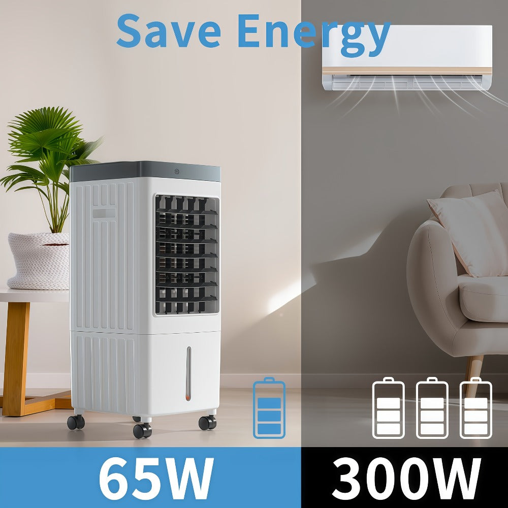 Portable Air Conditioner Evaporative Air Cooler with Remote, 40Hrs Cooling, 2.6 Gal Tank, 3 Speeds, Windowless AC Unit for Room, Personal Space Cooler Fast Cooling