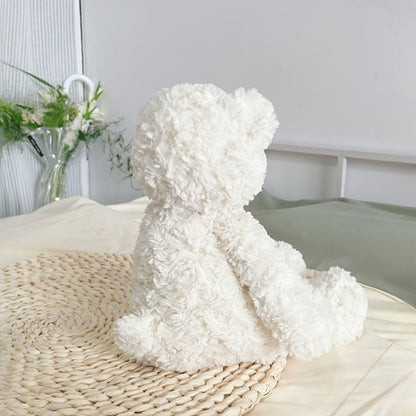 Stuffed Animal White Teddy Bear with Loving Heart Detail, Kawaii Theme and One Source Style