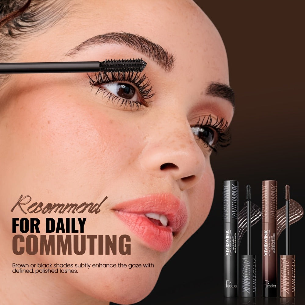 5-Shade Waterproof Colored Mascara for Women — Smudge-Proof Clump-Free Long-Lasting Vivid Formula, Bold Eye Makeup for Stage Cosplay Festival Everyday Wear, Blue Green Pink Purple Black