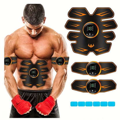 Fitness Equipment EMS Abdominal Pad Set with Digital Controllers and Blue or Orange Accent Options