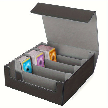 Four-Row Trading Card Storage Box with Three Interior Color Options and Source-Stated 3000-Card Capacity