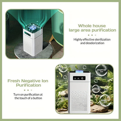 Air Purifier 2 Pack with Replacement Filters & USB Charging Cable – Compact HEPA Purifier for Home, Bedroom, Office, Removes Odors, Dust & Allergens