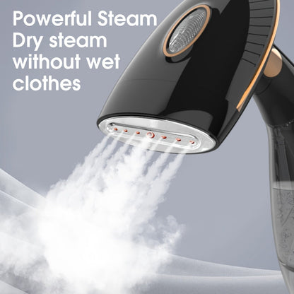 Handheld Garment Steamer 1500W Portable Fabric Steamer Quick Heat Continuous Steam for Removing Wrinkles Creases from Clothes Curtains Upholstery Travel Home Use