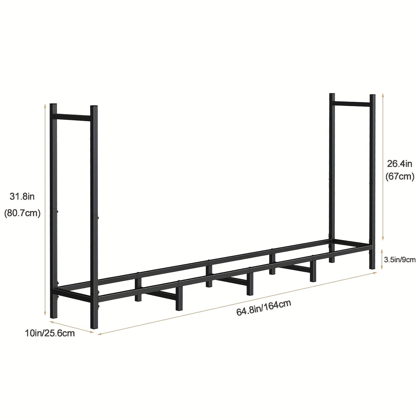 Firewood Rack | Heavy Duty Steel Indoor Outdoor Fireplace Patio Deck