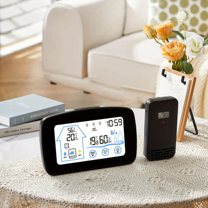 Digital Weather Station | Touch Screen Clock Thermometer Hygrometer