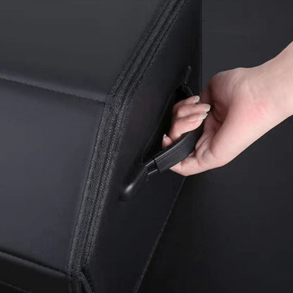 Car Trunk Organizer, Foldable PU Leather and Oxford Box with Adjustable Dividers in 12.15 Gallon or 32L Sizes
