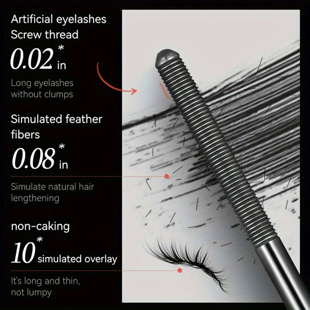 Mascara Primer Waterproof 24-Hour — Smudge-Proof Volumizing Eyelash Primer with Spiral Brush for Curling & Lengthening, Long-Lasting All-Day Eye Makeup for Women