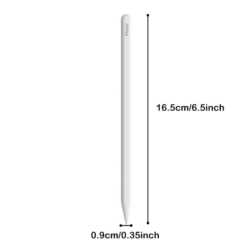 White Active Stylus Pen for Listed 2018-and-Later iPad Models with Tilt Response, Palm Rejection and Dual Charging