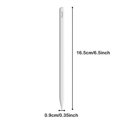 White Active Stylus Pen for Listed 2018-and-Later iPad Models with Tilt Response, Palm Rejection and Dual Charging