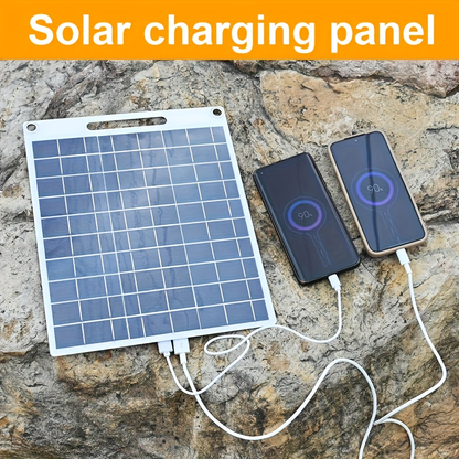 Solar Charging Panel 4W 10W Compact Lightweight Single-Crystal Monocrystalline Micro USB for Mobile Phone Power Bank Camera Speaker Hiking Camping Outdoor Travel