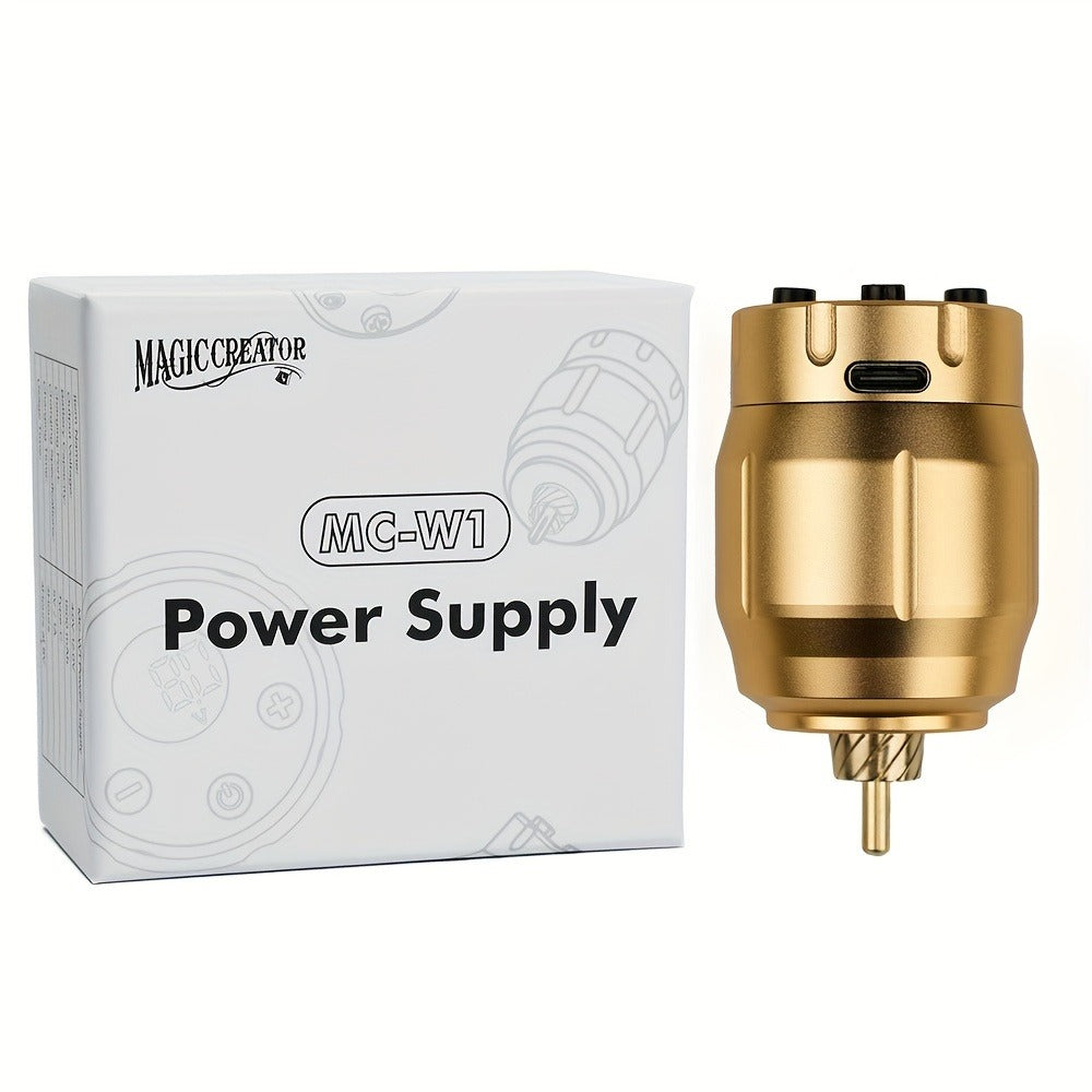MC-W1 Rechargeable RCA Tattoo Power Supply with LED Display in Golden, Black, Red or Silvery