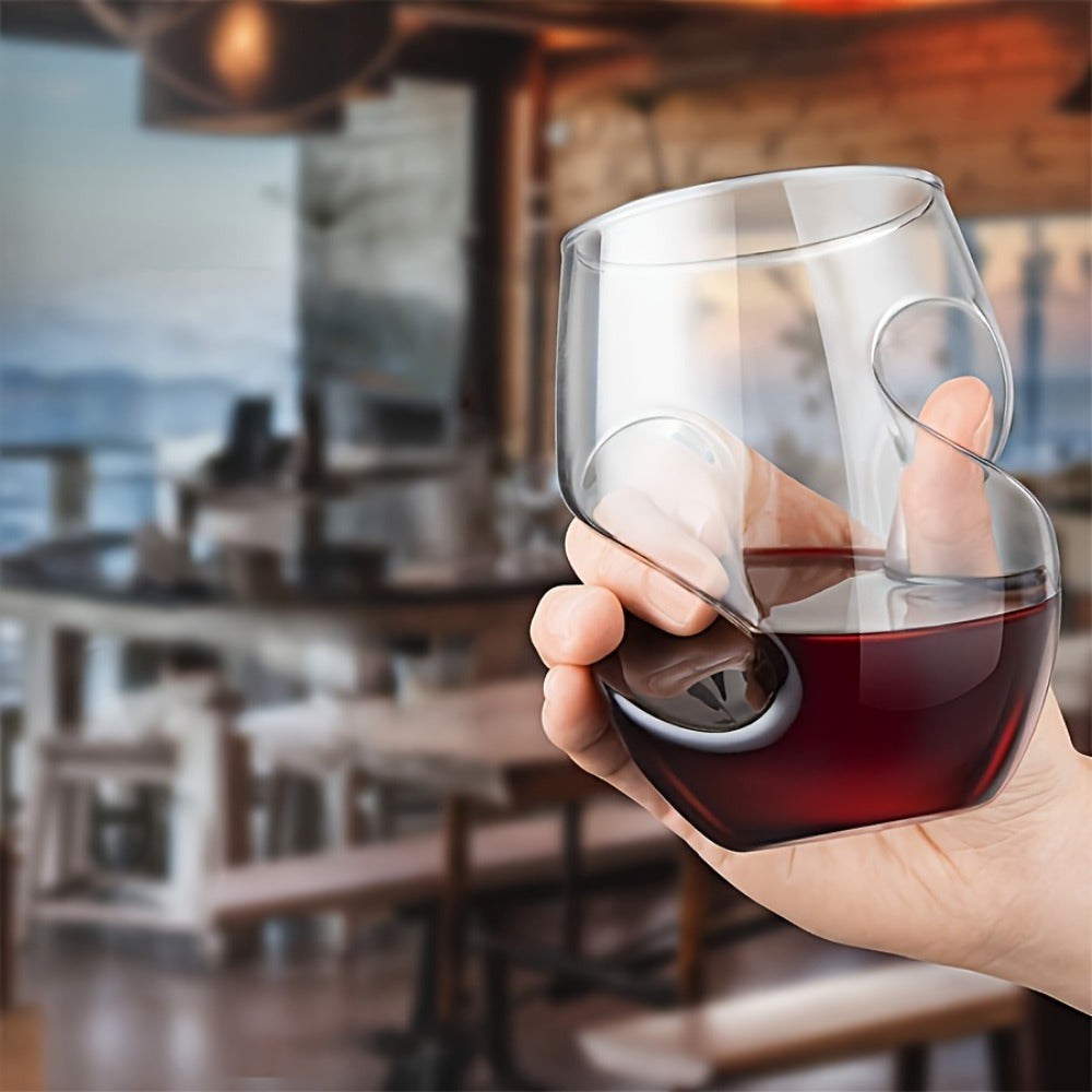 Geometric Twisted Drinking Glass Set with 400 ml Capacity and Four- or Eight-Piece Pack Options