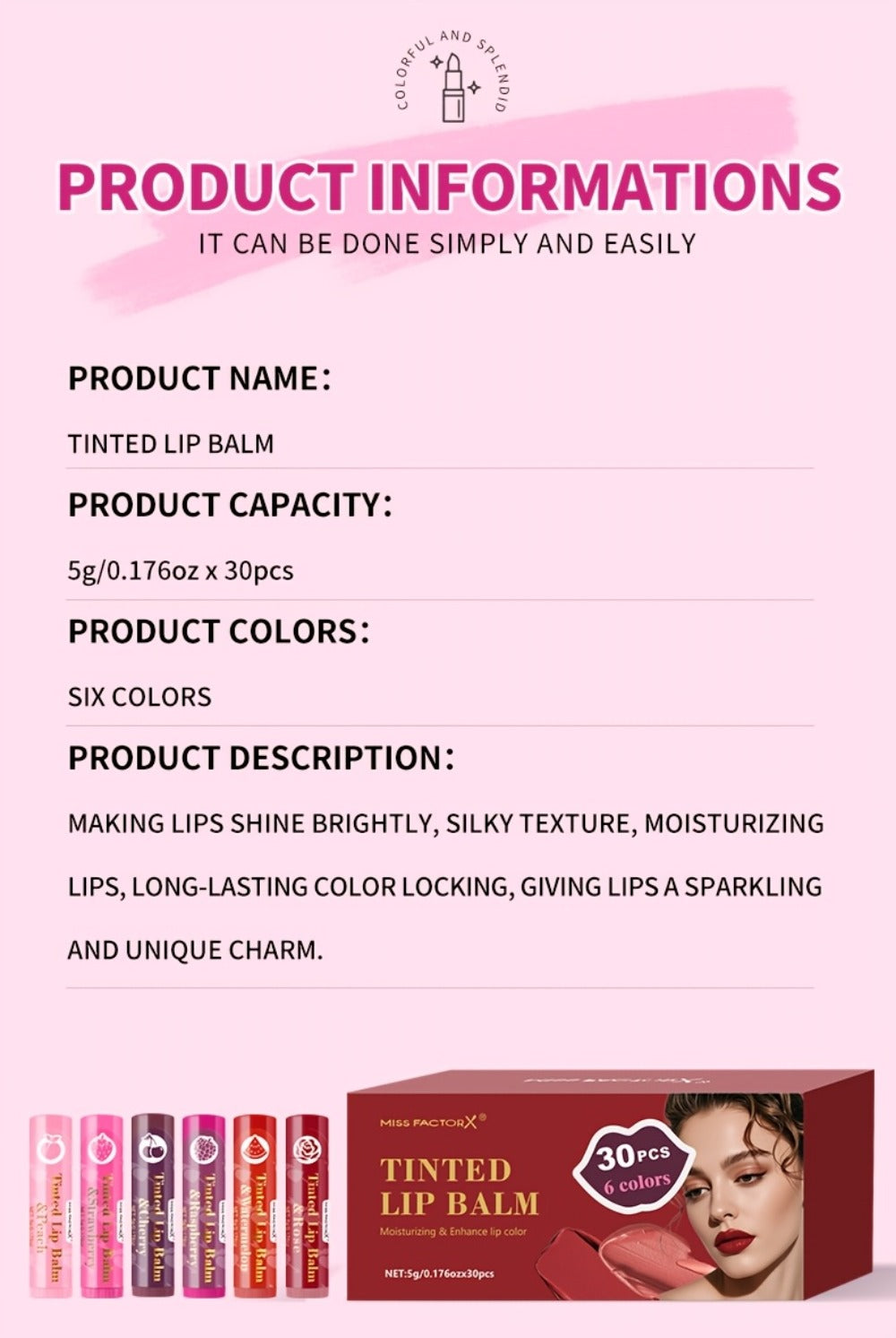 Tinted Lip Balm Set 30 Pieces Moisturizing Lip Gloss Gift Collection Hydrating Sheer Color Luminous Shiny Finish Bulk Lip Care Set for Women Daily Wear Birthday Holiday Bridal Gifting