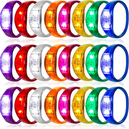 Sound Activated Light Up Bracelets Bulk 20/50 Pcs Glow Wristbands Voice Controlled Flashing LED Bracelet for a Home Lash Beauty Routine