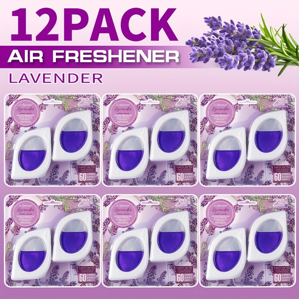 Compact Air Freshener Cups in Six Scents, Available in 2, 6 or 12 Packs for Closets, Bathrooms and Small Spaces