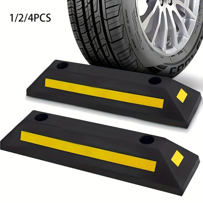 Garage Parking Curb Stop Rubber Wheel Stop 21 Inch Heavy Duty Car Tire Guide Railing for Garage Floor Wall Protector Vehicle Parking Aid 1pc 2pc 4pc Thickened Version Available
