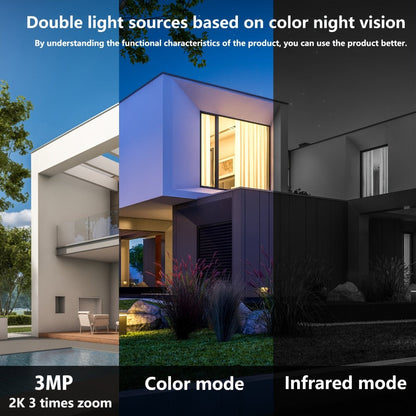 Solar Outdoor Security Camera with Dual-Band 2.4/5GHz WiFi, 5000mAh Battery and Black or White Body