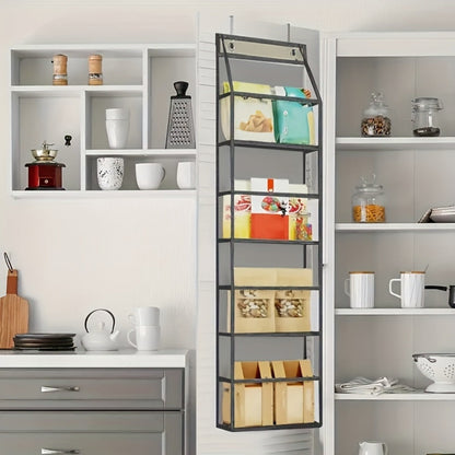 Hanging Storage Organizer 4 or 6-Layer Foldable Non-Woven Bag in Gray or Neutral Color Options