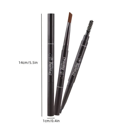 Eyebrow Pencil 12-Pack Double-Ended Waterproof — Automatic Twist-Up Brow Pencil with Spoolie Brush, 4 Natural Shades, Long-Lasting Easy Brow Makeup for Women