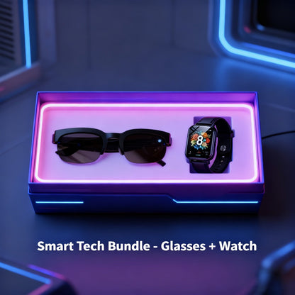 Smartwatch and Glasses 2-Piece Bundle with 1.83 Inch Touchscreen and Wireless Calling Set Options
