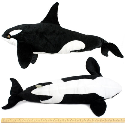 Stuffed Animal Octavius Orca in 28-Inch Length with Black-and-White Ocean Animal Design and Soft Fabric
