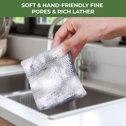 Stainless Steel Kitchen Scrubber Wire Cleaning Cloth Scratch Resistant Reusable Dish for Home Cooking, Dining and Outdoor Meals