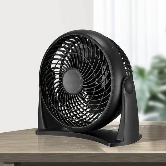 Turbo Table Fan 8 Inch 3-Speed Quiet Air Circulator, Wall Mountable with Adjustable Tilt and Carry Handle, Portable Desktop Fan for Bedroom, Office, Living Room and Home Cooling