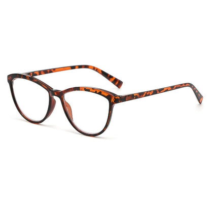 Reading Glasses – Six-Pair Floral Cat-Eye Blue-Light Reader Set with Spring Hinges in Seven Strengths