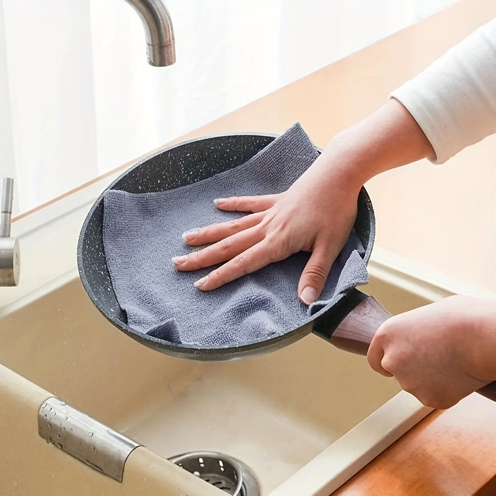Thirty-Piece Tear-Off Microfiber Cleaning Cloth Roll in Pink, Grey, Lake Blue or Pea Green