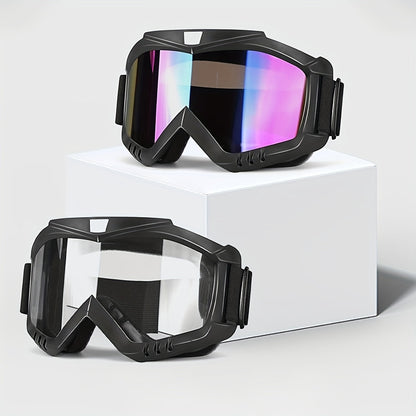 Ski Goggles 2-Pack Unisex UV400 Anti-Fog TPU Frame Adjustable Elastic Strap Snow Goggles for Skiing Snowboarding Ice Hockey Alpine Skiing – Fits All Face Shapes