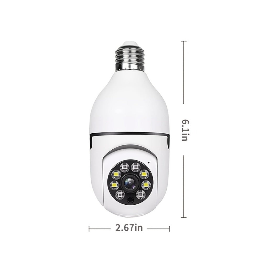 Light Bulb Security Camera 4MP 360° Panoramic 2-Pack, Dual-Band 5GHz/2.4GHz WiFi, Night Vision, Two-Way Audio, App Control – Indoor Home Garage Nanny Pet Cam
