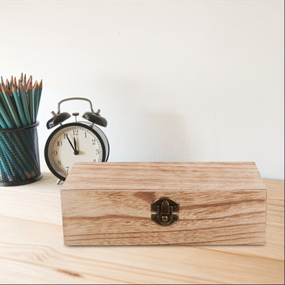 Jewelry Box with Lid & Lock Clasp Set of 3, Vintage Wooden Storage Boxes for Jewelry, Daily Essentials & Gift Packaging
