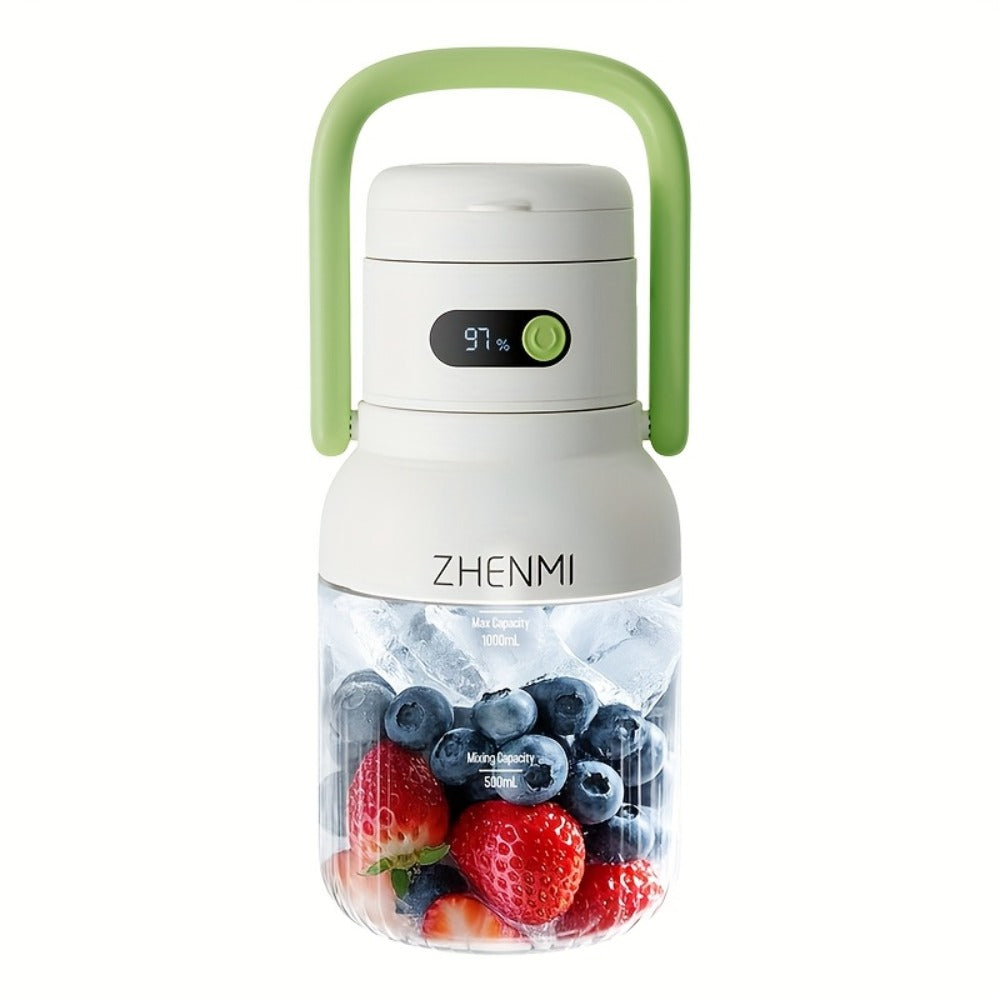 Cordless Portable Blender 33oz USB Rechargeable - Ice Crushing Blender for Smoothies & Shakes
