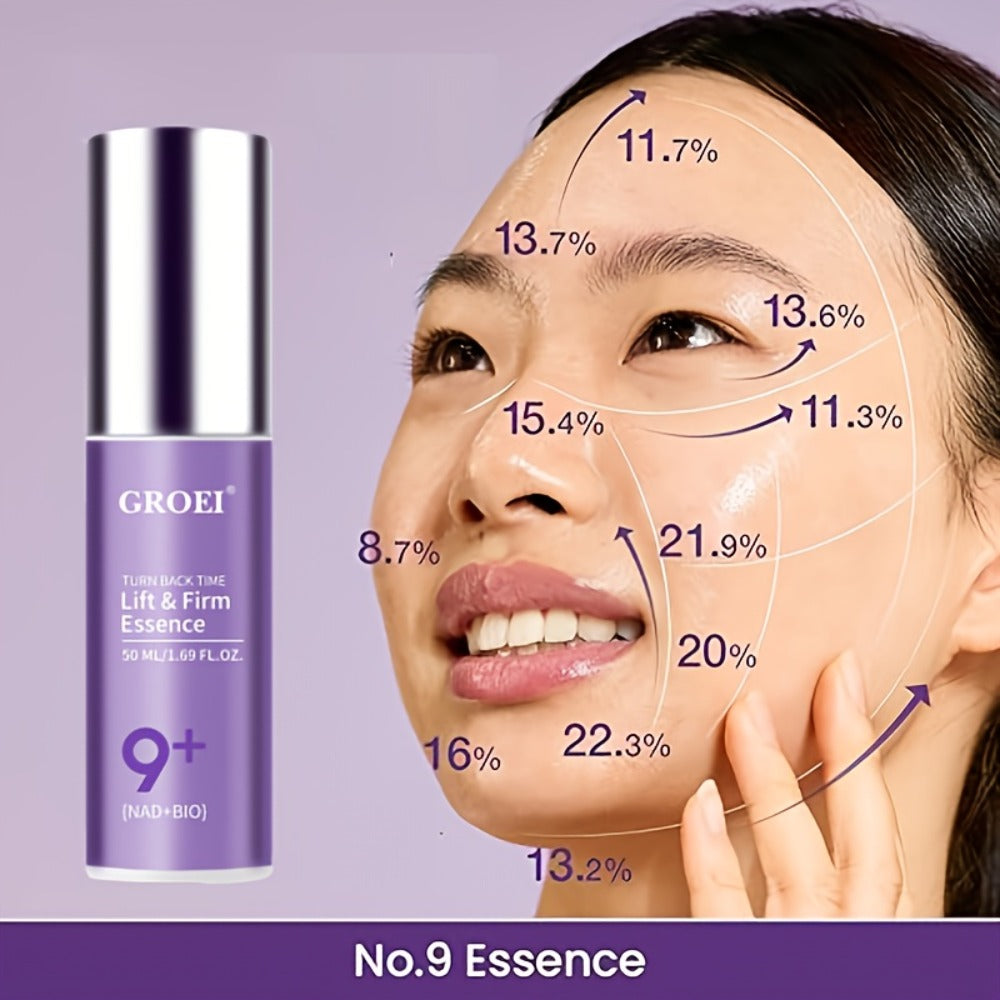 Face Serum NAD+ and NMN Bio Boosting Purple Pump Bottle with One Source-Listed Formula Option