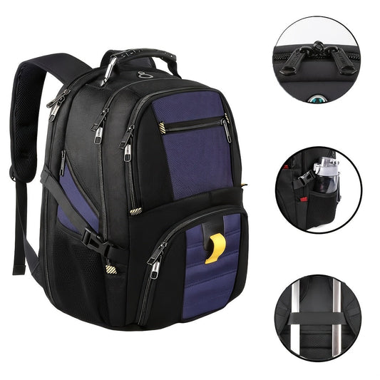 Large Laptop Backpack 50L – Fits 17 Inch Computer, Airline Approved Carry On, 3-Compartment Travel & College Backpack for Men Women | 8 Colors, Breathable Mesh Straps