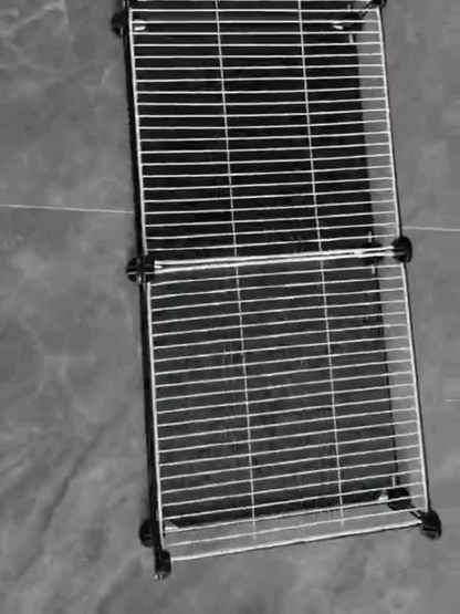 Small Animal Playpen & Pet Cage with Removable Tray | Indoor Outdoor Enclosure for Rabbits, Chickens, Ducks, Birds & Small Pets – Secure Lock, Easy Assembly, 29x15x18"