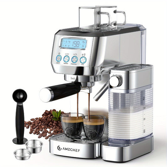 Espresso Machine 20 Bar with Milk Frother, Dual Boiler Coffee Maker, Touch Control, Cappuccino & Latte Machine with Dual Wall Filters