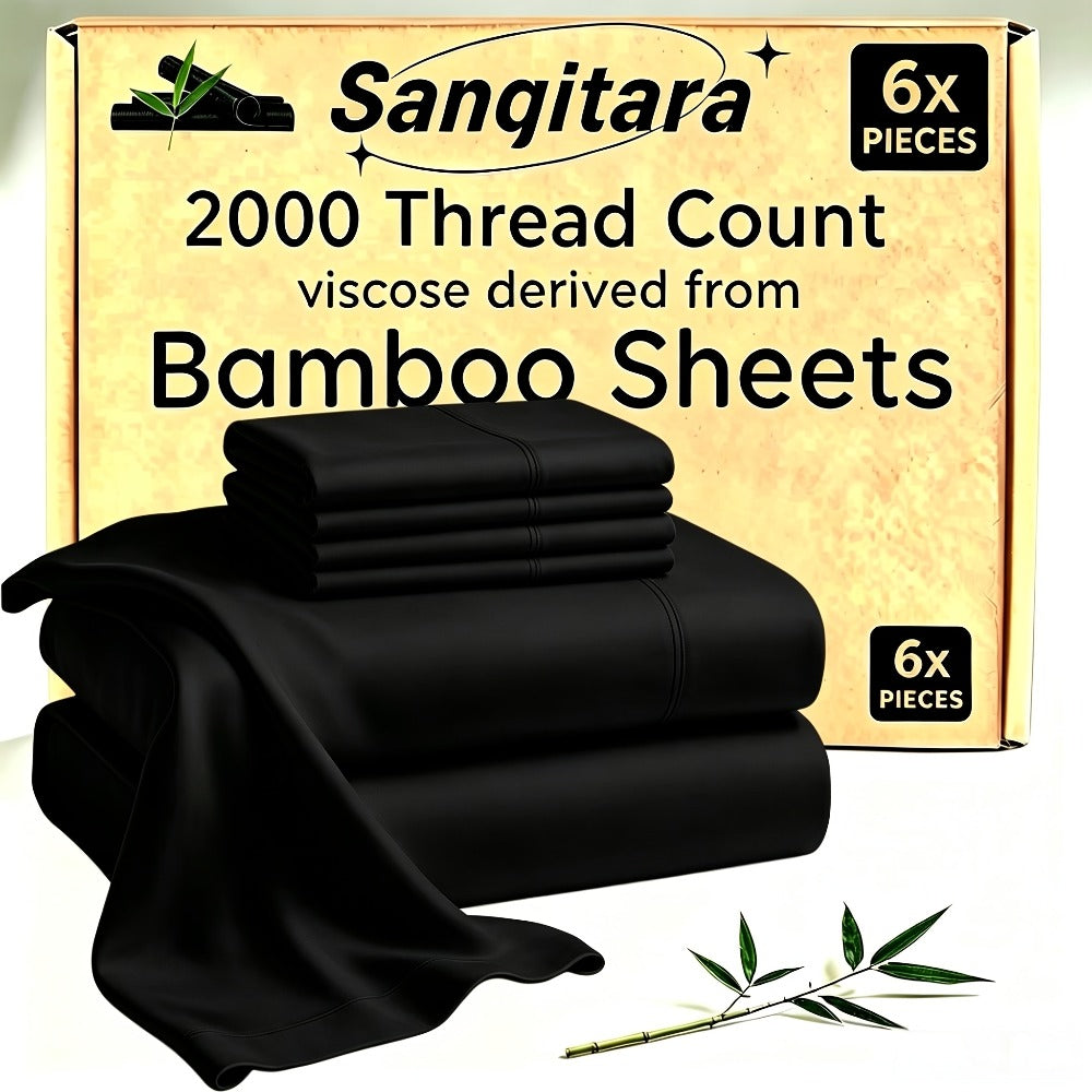 Bamboo-Blend-Style Fitted Sheet in Seven Colors and Twin, Full, Queen or King Checkout Sizes