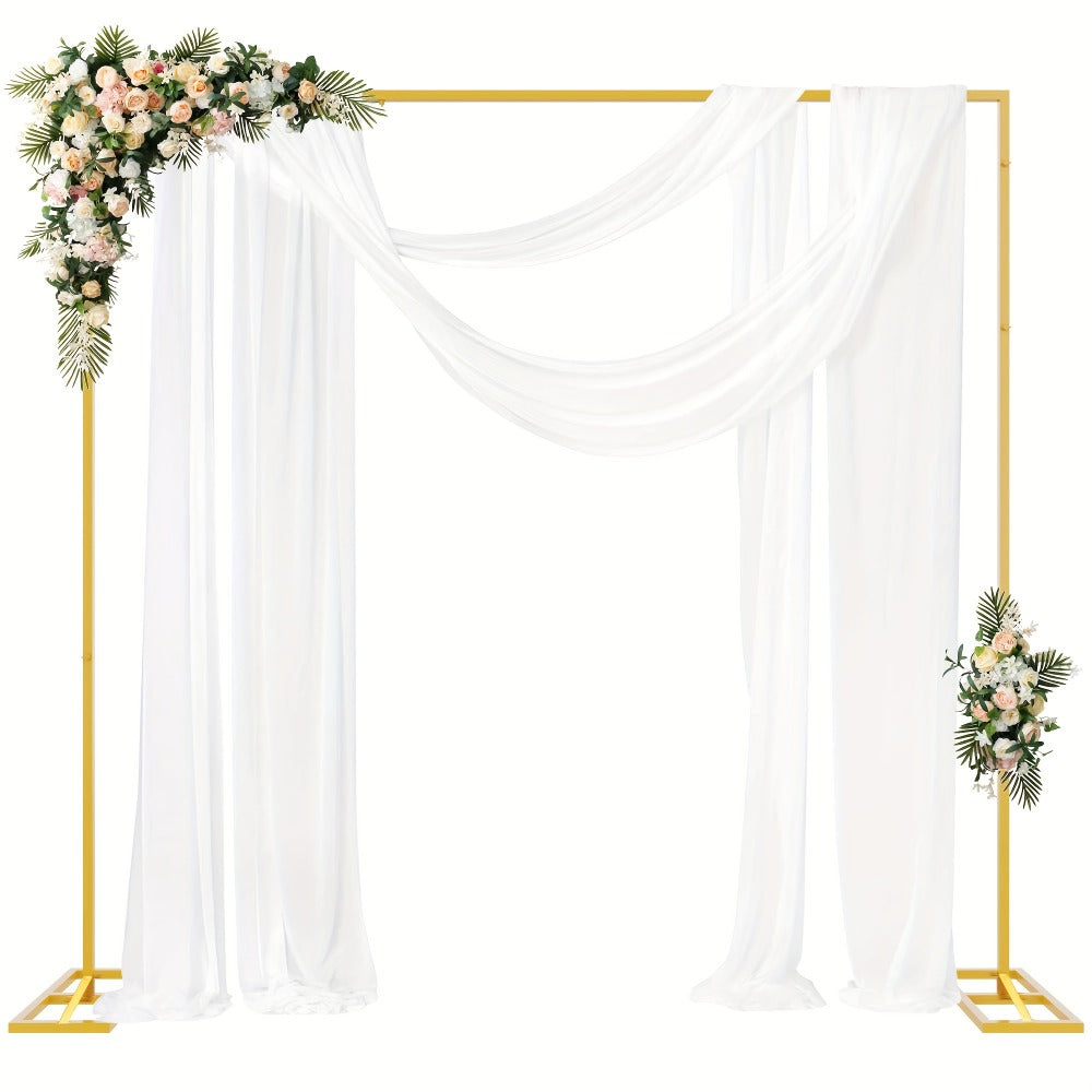 Premium Square Backdrop Support Stand | Flexible Portable Rectangular Metal Frame for Wedding Ceremony, Birthday Party, Photo Booth Background, Garden Arch & Event Decoration