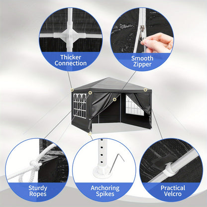Pop Up Canopy Tent Waterproof Sidewalls | Party Wedding Camping Market
