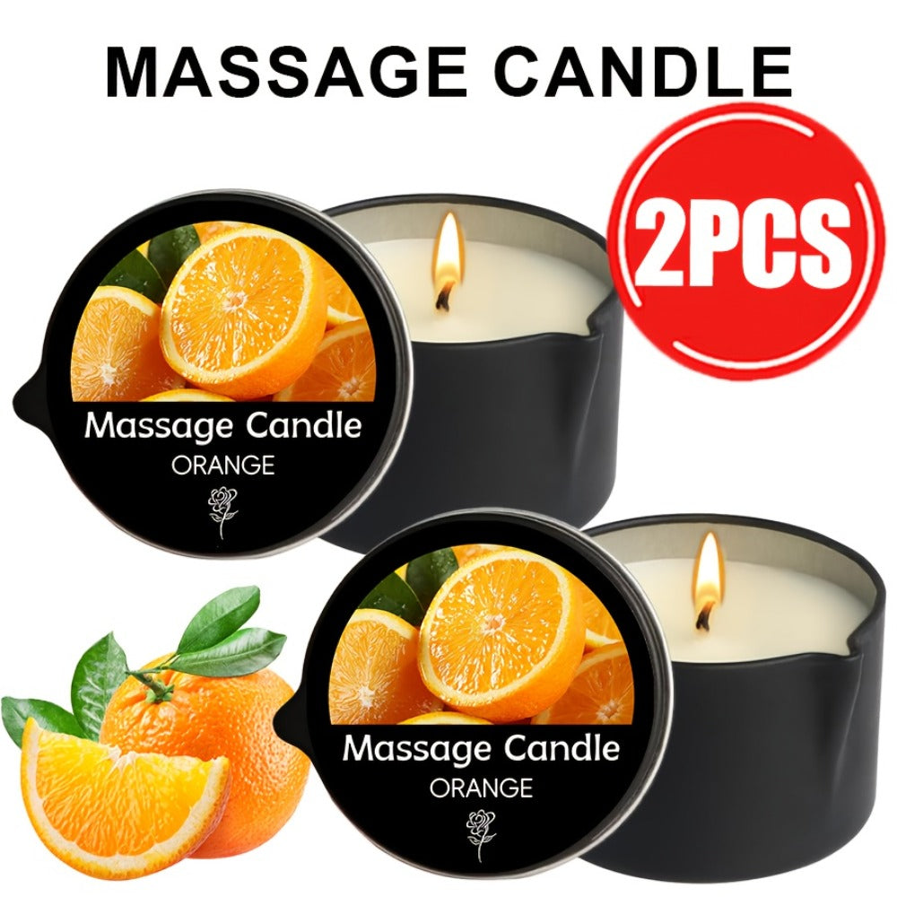 2 oz Massage Oil Candle in 18 Scent and Pack Options Including Jasmine, Lavender, Geranium and Vanilla