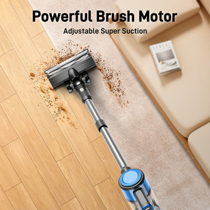 Stick Vacuum Cleaner 70Kpa MAX Suction Cordless & Corded 8-in-1 Handheld Vacuum for Hard Floors, Carpets & Pet Hair - Lightweight with Detachable Battery, LED Display, Up to 45 Min Runtime, Multiple Colors