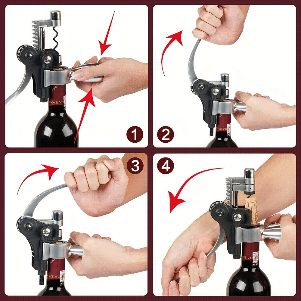 Wine Opener Kit 10pcs Stainless Steel Bottle Opener Gift Set with Wood Case - Beer Wine Accessories Bar Tool Set for Men Women Valentine's Day Birthday Housewarming Gift