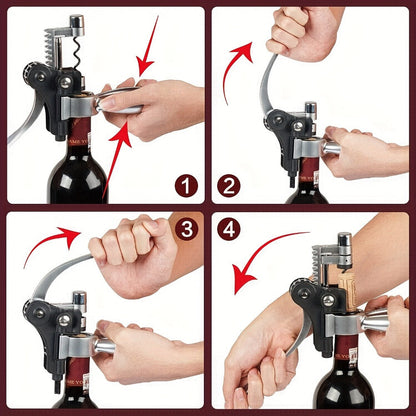 Wine Opener Kit 10pcs Stainless Steel Bottle Opener Gift Set with Wood Case - Beer Wine Accessories Bar Tool Set for Men Women Valentine's Day Birthday Housewarming Gift