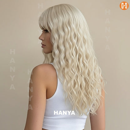 Synthetic Wig Long Heat-Resistant Style, Six Color Choices with 24-Inch Retained Length for Parties